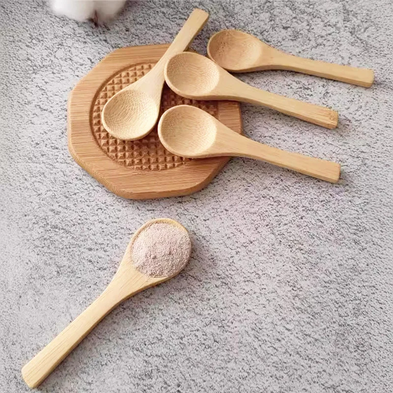 1000 Stück 10 x 3 cm Mini-Teelöffel, Bambusgeschirr, Gewürz, Kaffeegerichte, Löffel zum Servieren von Kochutensilien, Heim- und Küchenutensilien – Detail 6