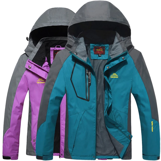 CHRLCK Men Waterproof Hiking Jacket Women Windproof Windbreaker