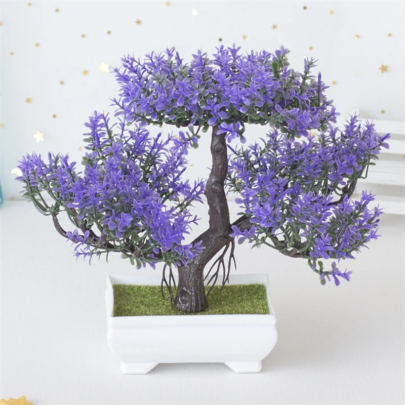 Plants Potted Vase Room Table Decoration Artificial Plastic Plants Bonsai  Small Tree Pot Fake Plant Garden Arrangement Ornaments