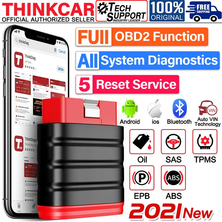 

THINKCAR THINKSAFE OBD2 Automotive Scanner All System All Makes Free Oil ABS EPB Reset OBD 2 Car Diagnostic Tool PK Thinkdiag