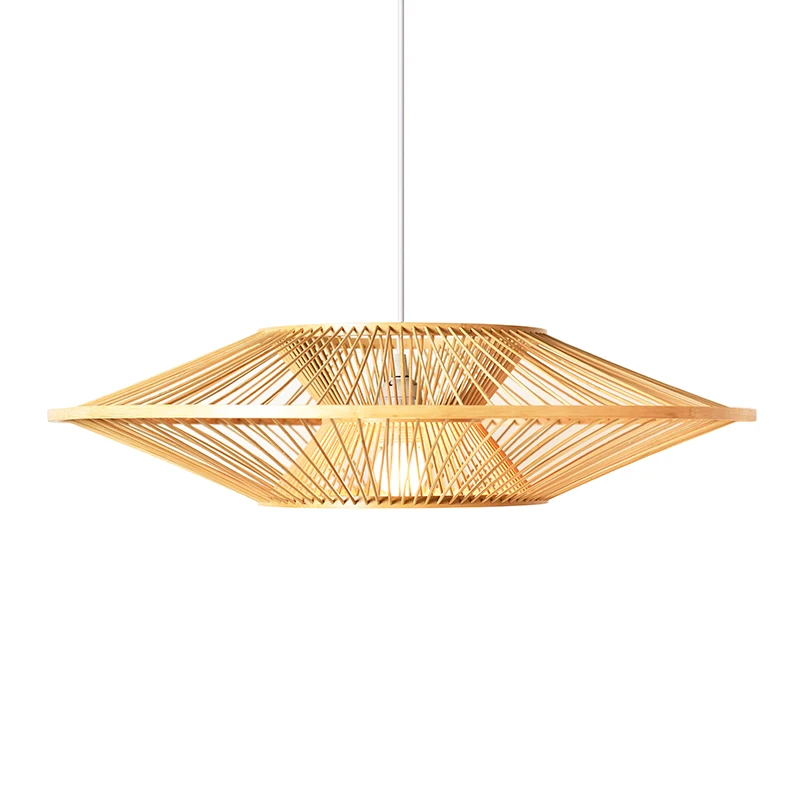 Chinese-style bed and breakfast restaurant living room bedroom tatami ceiling lamp bamboo weaving