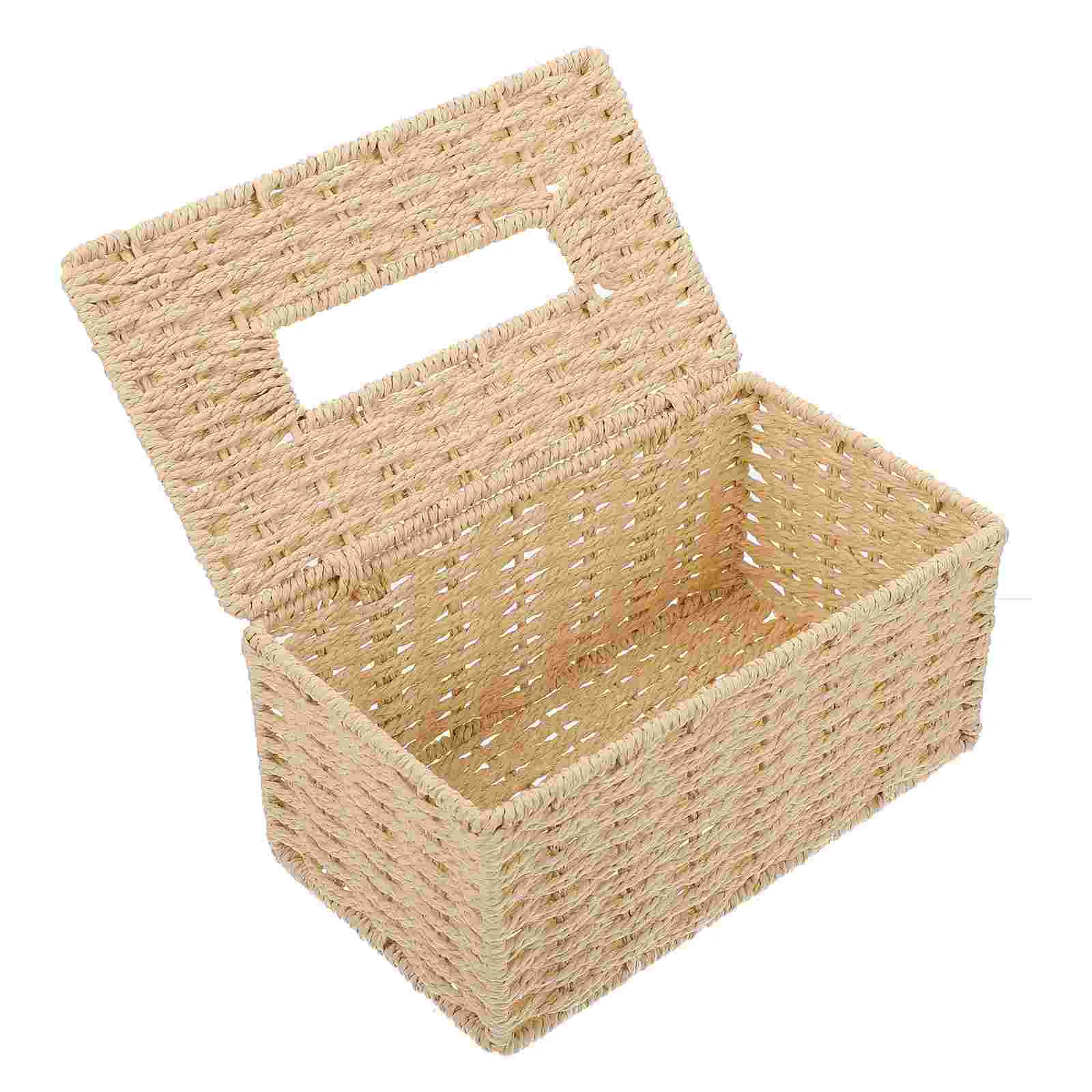

Woven Tissue Box Living Room Holder Country Home Decor Container Rustic Supplies Storage Basket Napkin