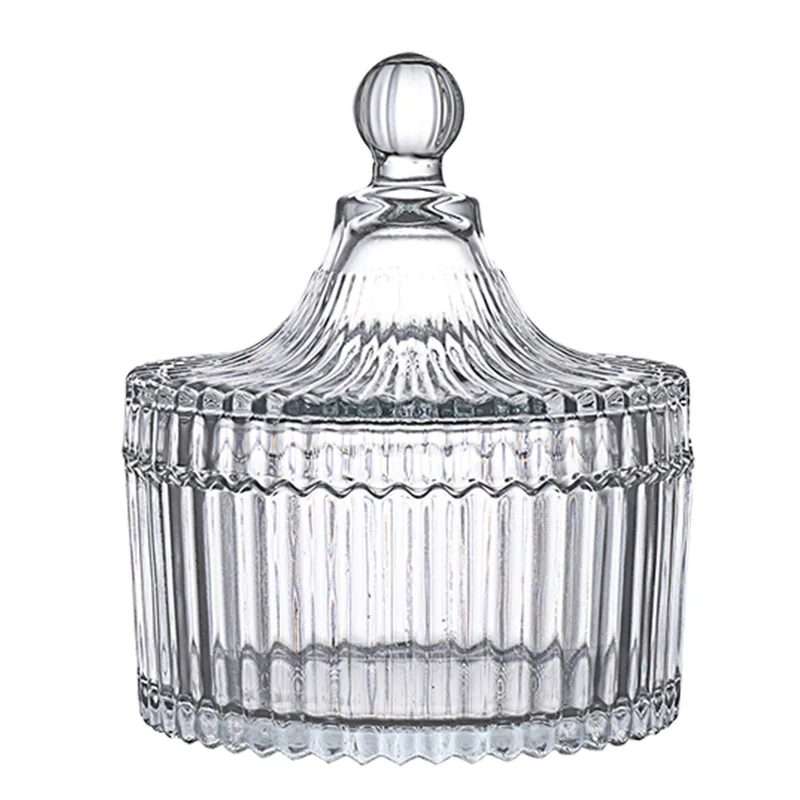 Glass Canister with Lid Airtight Candy Jar Sugar Bowl for Kitchen Counter Dining Table Pantry Storage Decorative Snack Dispenser