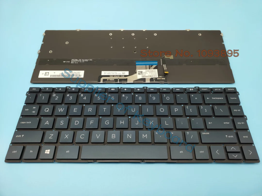 

For HP Spectre 13-aw0003dx 13-aw0013dx 13-aw0020nr 13-aw0023dx 13-aw0270tu 13-aw0271tu English Keyboard Dark Blue/Silver Backlit