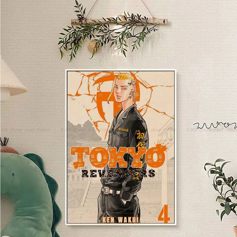 Anime japonês tóquio revengers filme posters arte da parede retro cartazes  para casa adesivos de parede pintura - AliExpress