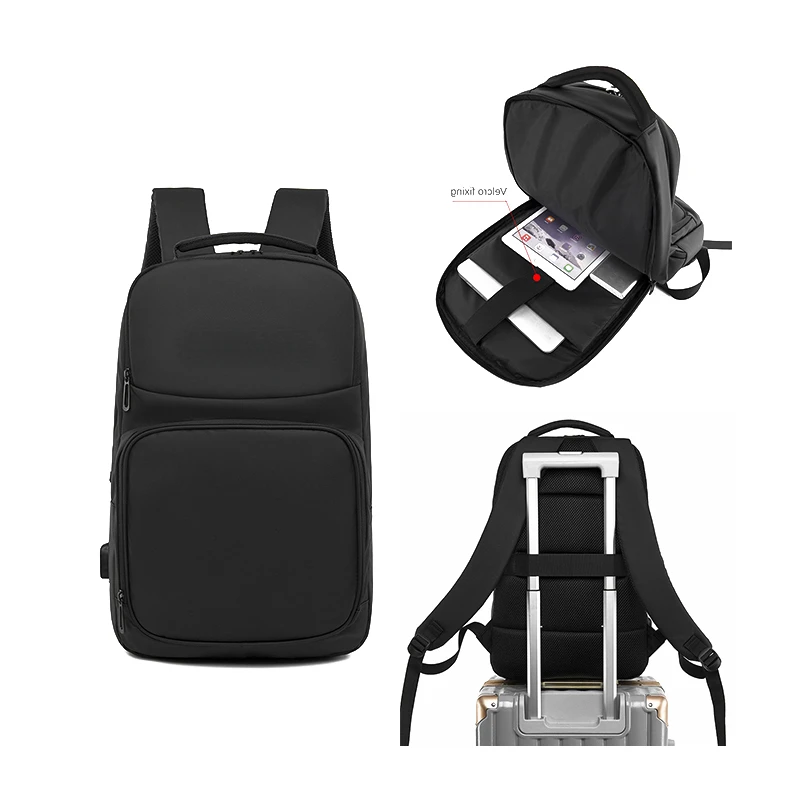 Brand Luxury Oxford USB Charging Laptop College Bags New Waterproof Travel Backpack for Men Computer Business School Backpacks