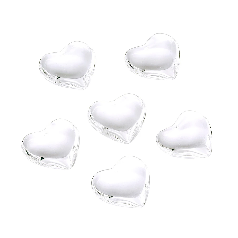 50pcs Clear Glass Big Heart Pendants for Valentine Gifts Ideas  jewelry making DIY Necklace Crafts Decor,41x42x14mm, Hole: 2mm 2