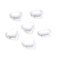 50pcs Clear Glass Big Heart Pendants for Valentine Gifts Ideas  jewelry making DIY Necklace Crafts Decor,41x42x14mm, Hole: 2mm 2