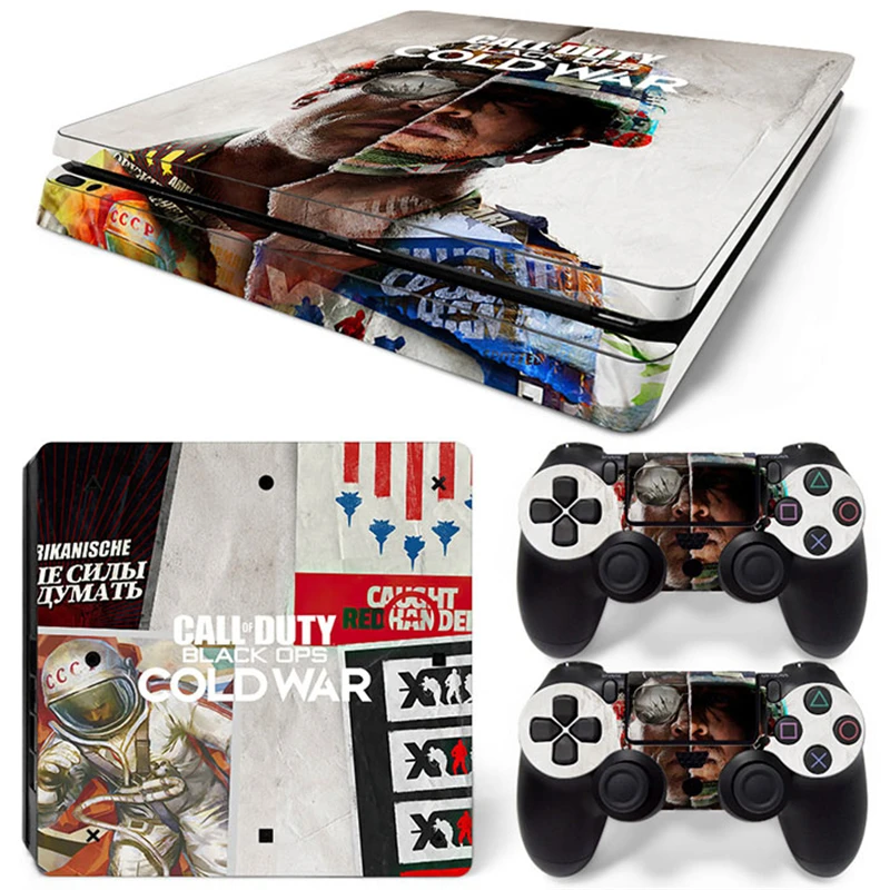 COLDWAR 6872GAME PS4 Slim Skin Sticker Decal Cover for ps4 slim Console and 2 Controllers PS4 slim skin Vinyl slim sticker Decal 