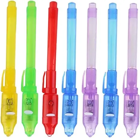 

7PCS Spy Pen with UV Light Disappearing Ink Pens for Kids, Magic Marker for Secret Message Christmas Gift for Boys Girls