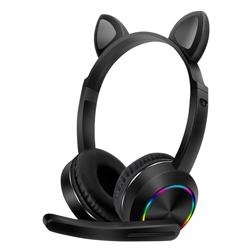 1PCS Cat ear AKZ-020 Wireless Bluetooth Headset for Children Learning Net Class with Wheat LED light up ultra long Battery Life