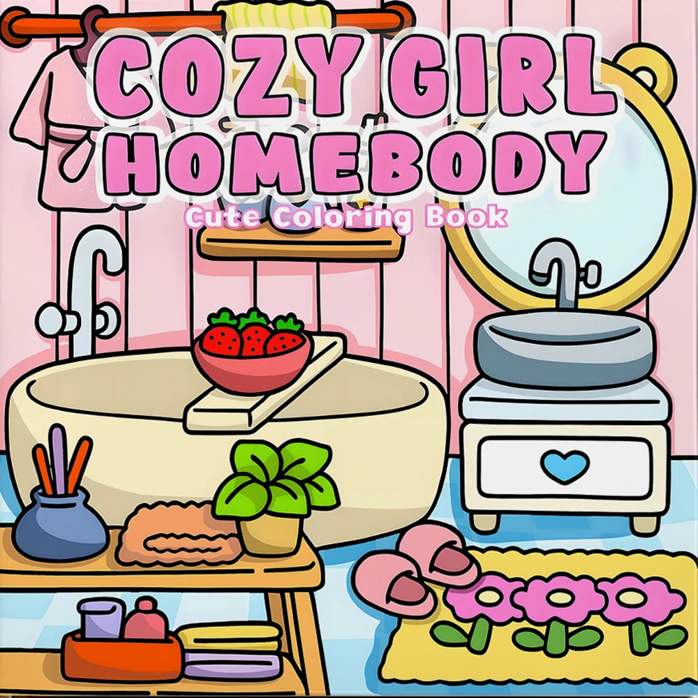 كتاب تلوين لطيف من COZY GIRL HOMEBODY للبالغين وال...