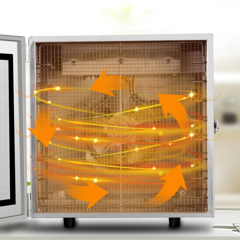 8-Layer Stainless Steel Dried Fruit, Seafood Dryer Food Air Small Fruit Dryer Household Dehydration Home Appliance