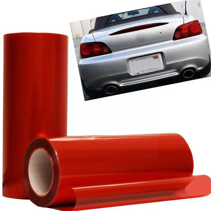 Red Car Light Headlight Taillight Tint Styling Waterproof 30x60/150cm Car Tintting Protective Sticker Vinyl Film Accessories