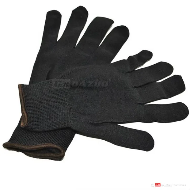 10 Pairs/Lot Microfiber Gloves White Black Cleaning Nylon Vinyl Wrap Fabric Gloves