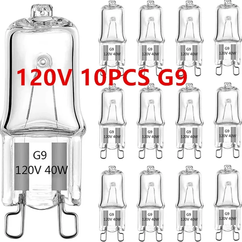 Ampoules Halogènes G9 40W 220V - Lot De 12 - Blanc Chaud 3000K - Gradables