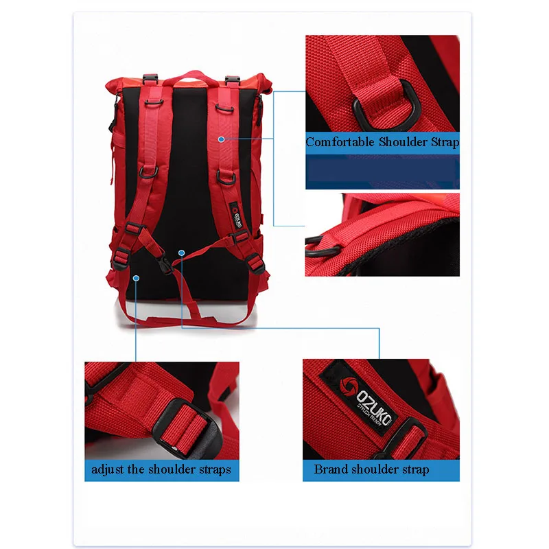 New trendy backpack for male college students, computer backpack for business commuting, men's backpack - 4