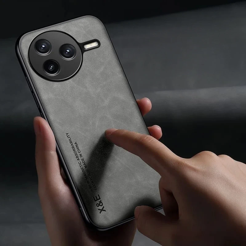 Luxury PU Leather Magnetic Case with TPU Frame and Shockproof Bumper Protection