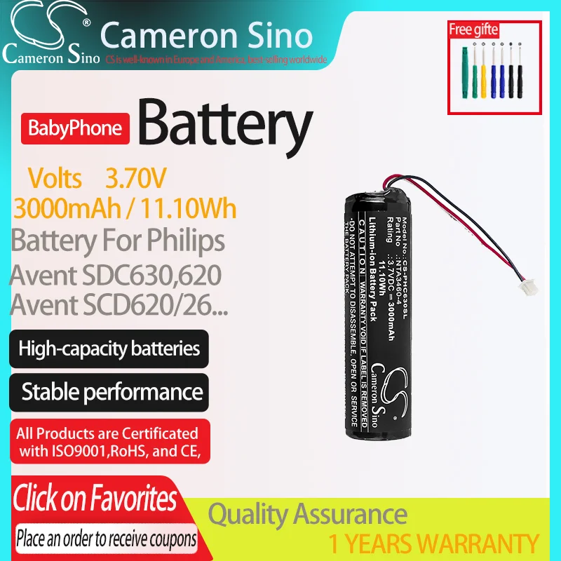 CameronSino Battery for Philips Avent SDC630,SCD630/37, SDC620