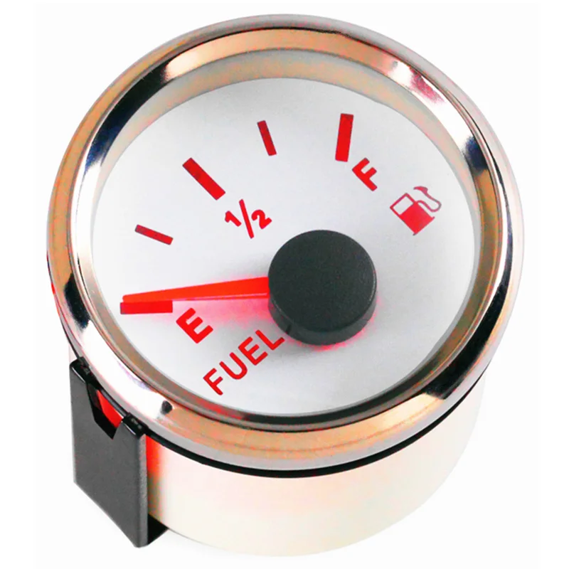 Auto Instrument Panel Fuel Level Gauges 52mm 0-190ohm 240-33ohm Marine Fuel Level Meters Red Backlight 9-32v for Car Boat Yacht