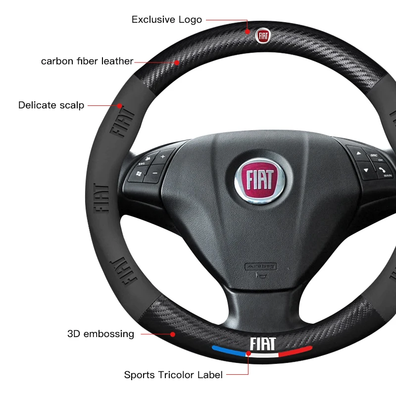 FIAT Steering Wheel Cover - Premium Car Interior Accessory