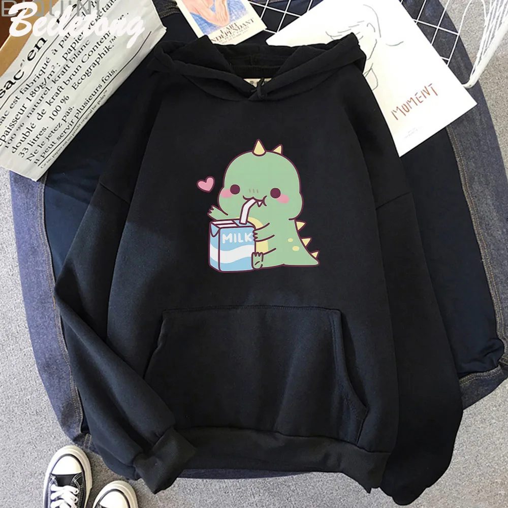 Carino Dinosauro Felpa Con Cappuccio Novità Kawaii Cartoon