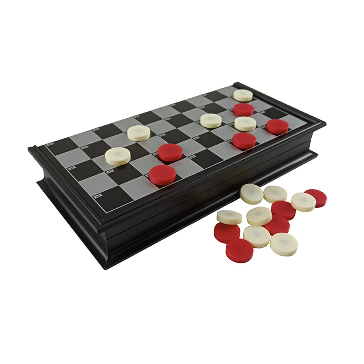 Checkers Red And White Pieces 100 Magnetic Folding Board 25*25CM Board 40 Checkers Pieces Entertainment Game board game table games