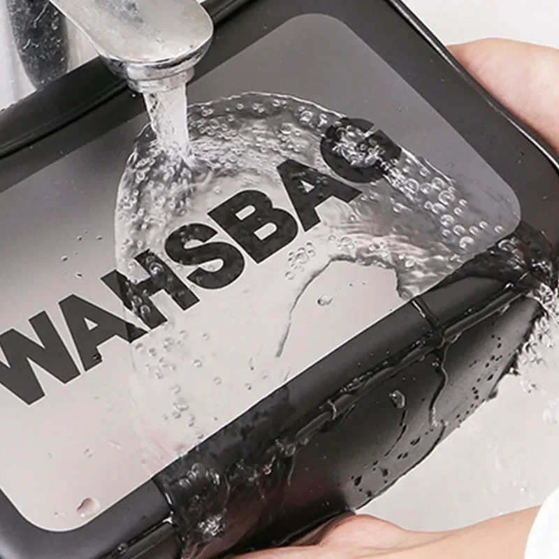 Black//White/pink Transparent Portable Women Travel Wash Bag Waterproof Makeup Storage Pouch Large Capacity Cosmetic Organizer 4