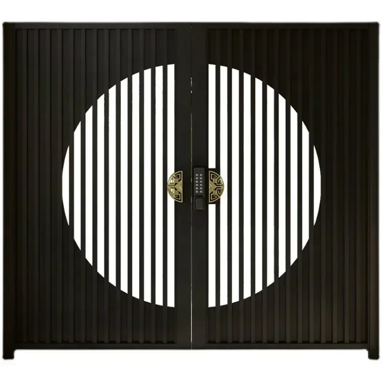 Luxury Galvanized Steel Door, Courtyard Glass Entrance Door, Anti-theft, Waterproof and Rust Proof, Size
