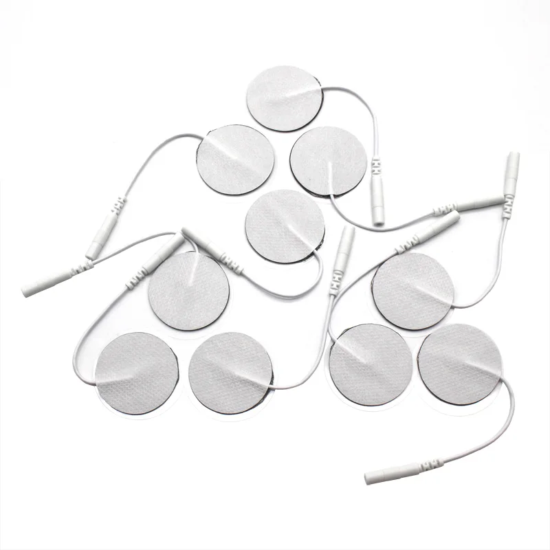 Electrode Pads 3.2cm Circular Sticker for Electric Digital Therapy Massager Machine Therapeutic Muscle Stimulator 10Pcs muscle stimulator electrode pads