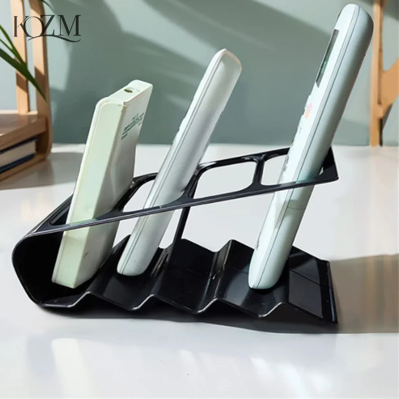 1Pc Mini Remote Holder 4-Slot Desk Storage Rack Tv Remote Controller Phone Container Organizer Holder Home Living Room Supplies