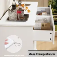 Modern 8 Dresser, 51” Wide Large Capacity Storage Cabinet, Multifunctional Dresser For Bedroom Living Room Hallway 4