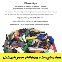 1500g DIY MOC Random Assembly Building Blocks Bulk Basic Parts Classic Model Bricks Creative City Sets Kid Educational Toys Gift 2