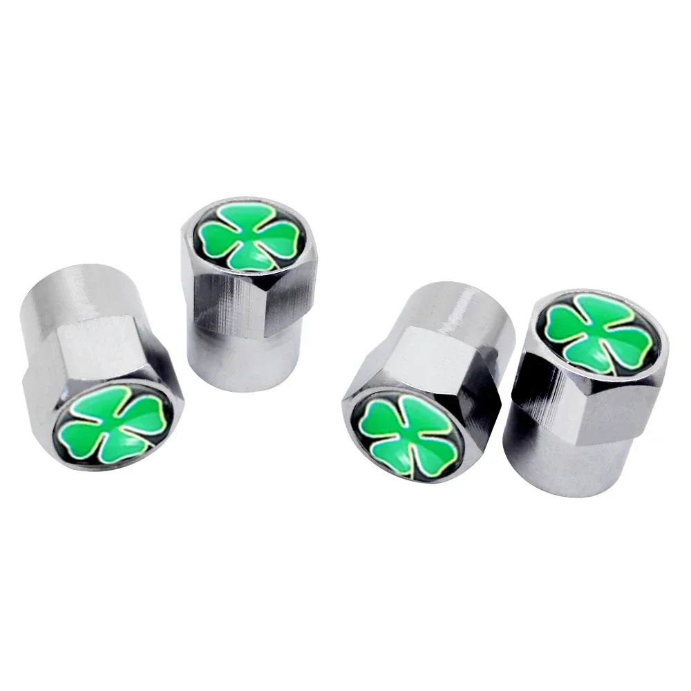 Four Leaf Clover Wheel Tire Valve Caps - Premium Design