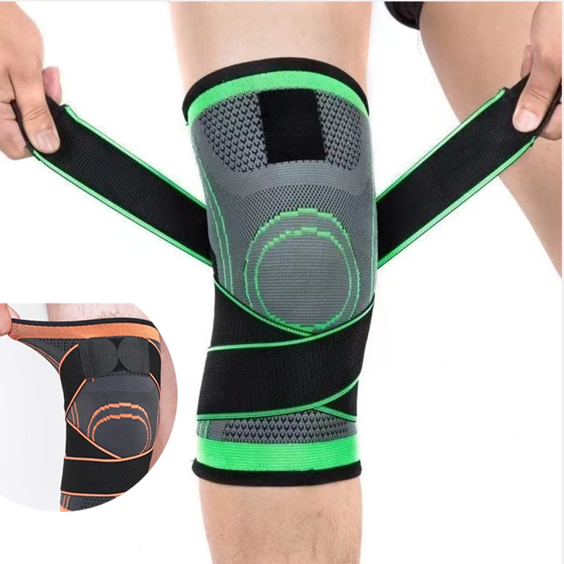 Sports Kneepad Men Pressurized Elastic Knee Pads Support Fitness Gear 1PC knee pad knee support knee brace knee wraps