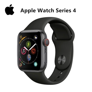 Apple Watch Series 4 (GPS , 44MM) - Space Gray Aluminum Case with Black Sport Band (Renewed) 1