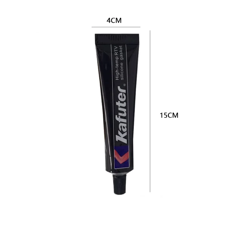 Kafuter High Quality 55g K-586 Black Sealant Silicone Waterproof Resistant To Oil Resist High Temperature Sealant Strong Glue images - 6