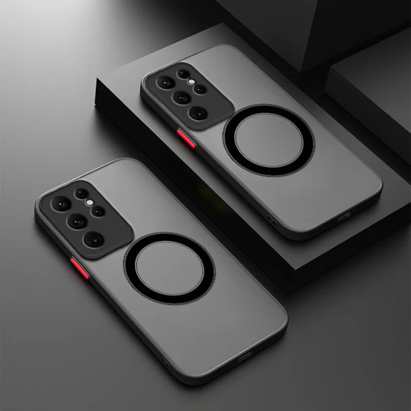 Sleek Magnetic Matte Shockproof Phone Case
