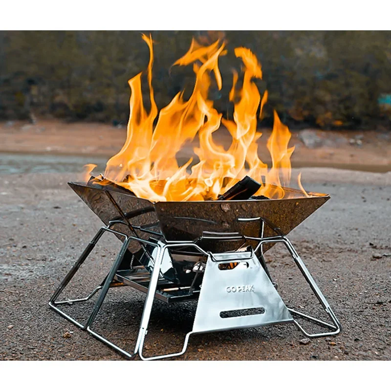 

GOPEAK Folding Grill Stainless Steel Removable Outdoor BBQ Grill with Storage Bag Outdoor camping stove