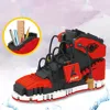 Sport Basketball Shoes Building Blocks Sneakers Models Pen Container DIY Mini Bricks Pencil-box Toys for Children Boy Stationery 1