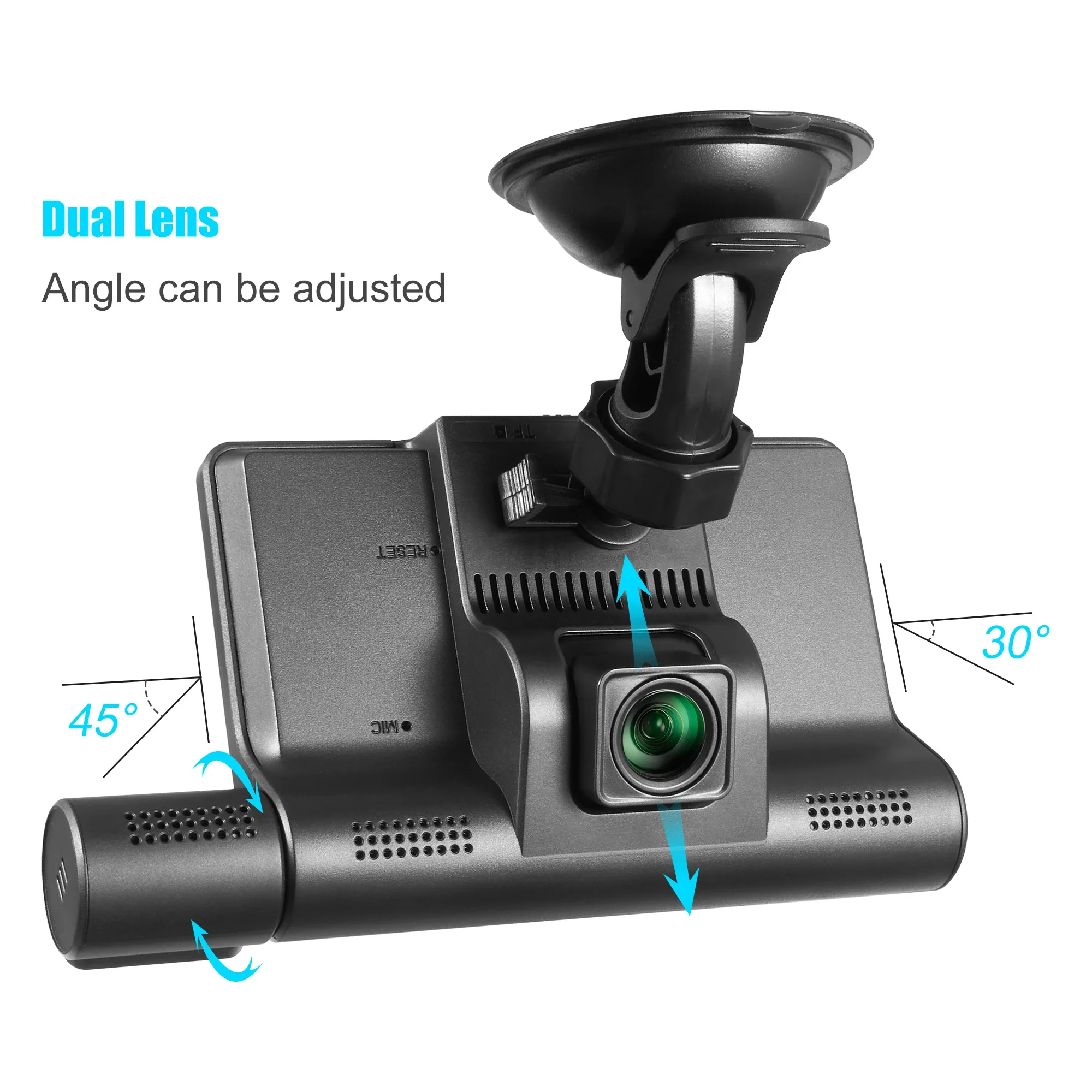 Description Picture 5 of itemDash Cam Car DVR Camera 4inch Full HD 1296P Drive Video Recorder Registrator Auto Dashboard Dual Dashcam Black DVRs Box