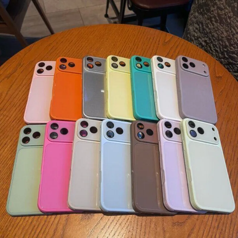 Glossy Tempered Glass Phone Case with Crystal Lens Protection and Shockproof Bumper
