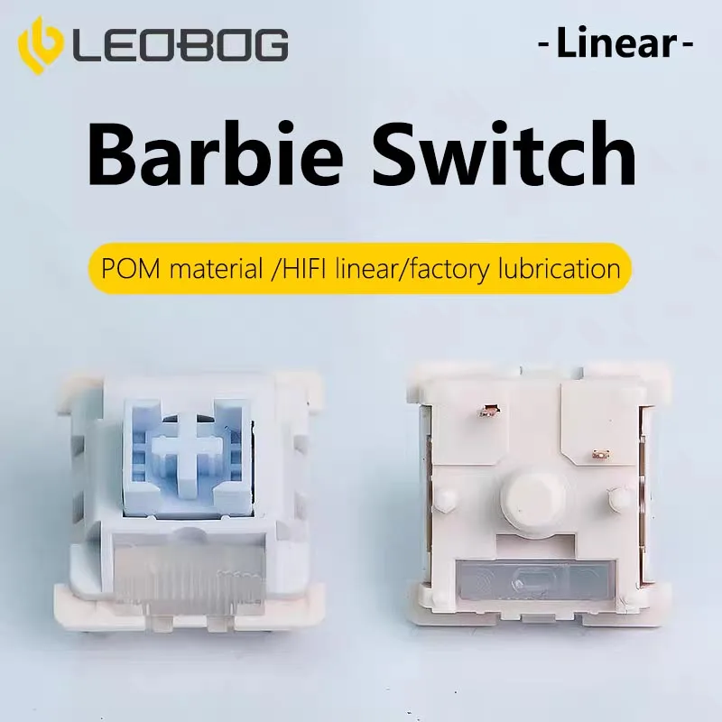 LEOBOG Barbaby HIFI 리니어 스위치 5핀 RGB 트리거 28g 빠른 POM 핫스왑 기계식 키보드 게임용 스위치 공장 윤활