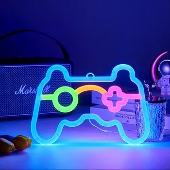 LED Game Neon Sign Gamepad Controller Neon Signs Gaming Wall Lights Decor for Game Room Gift Camping Children Room Party Decor 1