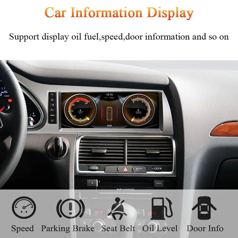Bonroad Auto Android CarPlay Multimedia Player Für Audi Q7 4L 2005-2015 MMI 2G 3G Bluetooth GPS Navigation Radio Stereo Bildschirm – Detail 4