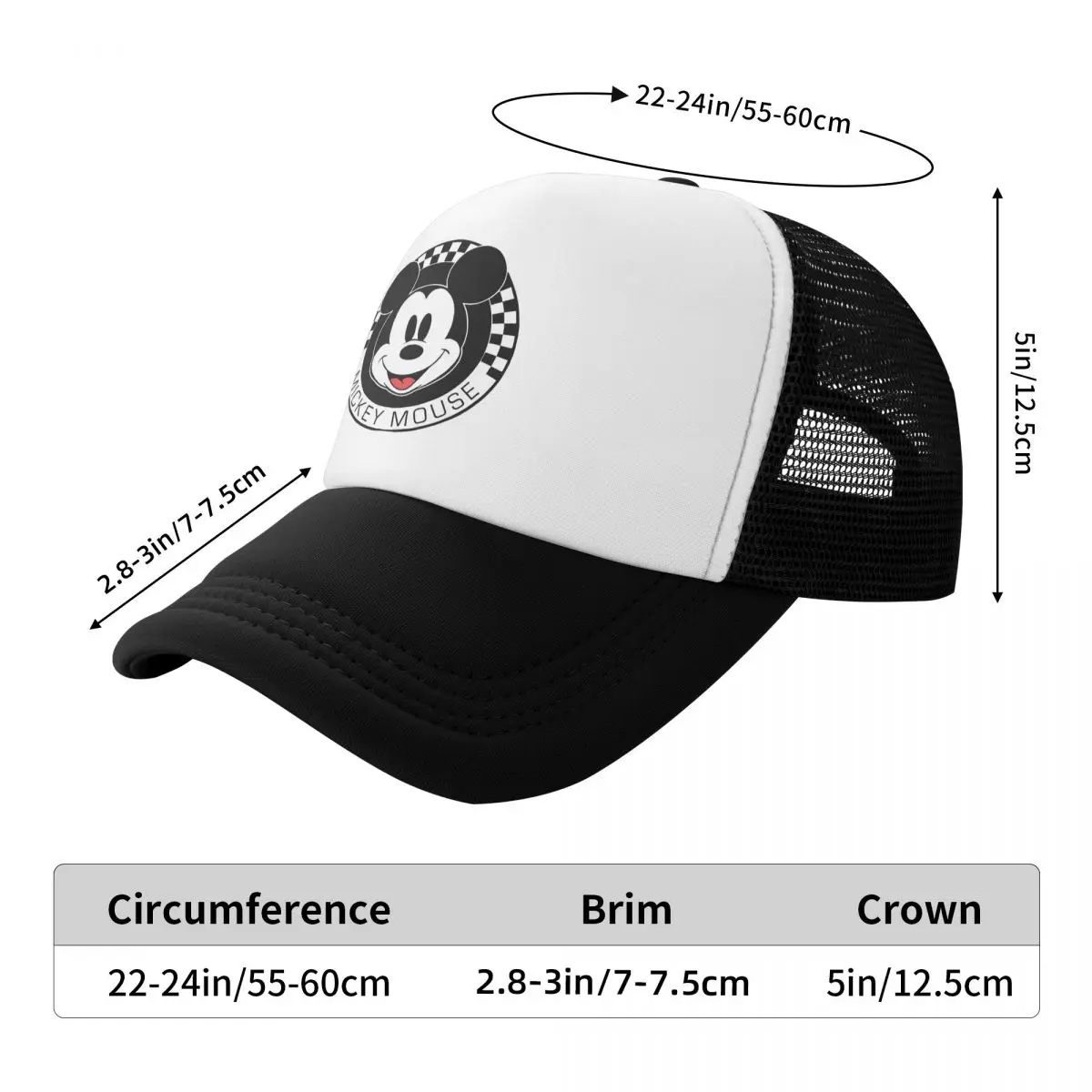 Mickey And Friends Mickey Mouse Mesh Baseball Caps Adult Fashion Trucker Hat Hat Adjustable Golf Hats Winter Trucker Caps 2