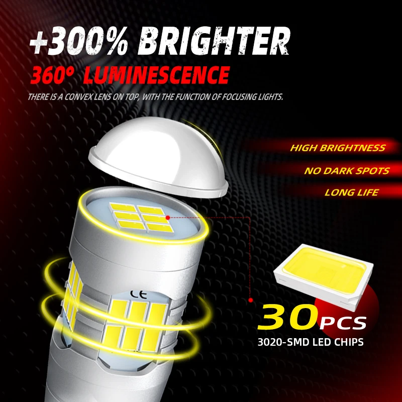 2pcs 1156 LED Reverse Light Blub Backup Lamp 7506 BA15S P21W