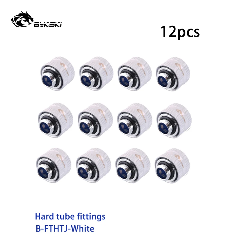 Bykski Od14 Mm12 mm 16 mm Encaixes de Tubos Duros Compressão de Mão de Tubo Petg Adaptador Preto Vermelho Branco Ouro Azul g1 B-fthtj-l16 12 Peças - Imagem 6