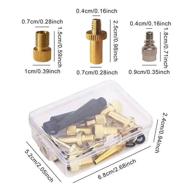 Set 6 Adattatori Per Valvole - Per Pompe Bicicletta, Palloni E Materassi Ad Aria - Foto 12