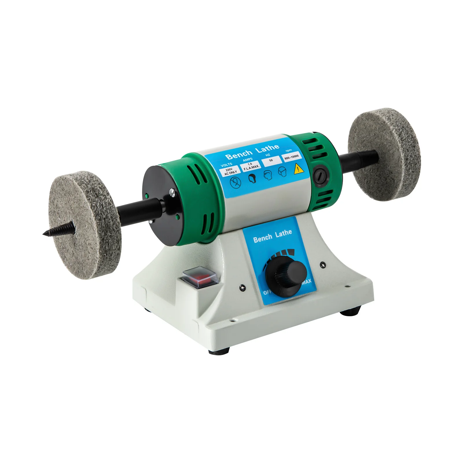 Schmuckpoliermaschine, Tischpufferpolierer, Multifunktions-Polierpuffer-Tischdrehmaschine mit 2 Stoffrädern, einstellbare Geschwindigkeit – Detail 12